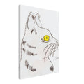 Andy Warhol canvas print depicting a spare contour drawing gives the animal its personality, while uncomplicated forms keep the focus on the cat’s outline and pose, 45x60 cm / 18x24″