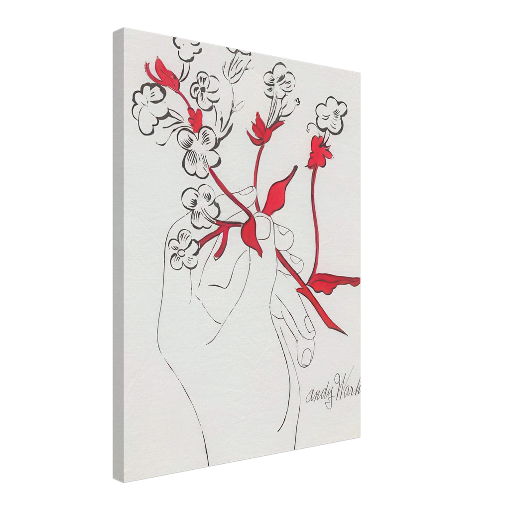 Andy Warhol canvas print depicting the restrained, expressive line-work turns a small human gesture into an intimate, decorative subject, 45x60 cm / 18x24″