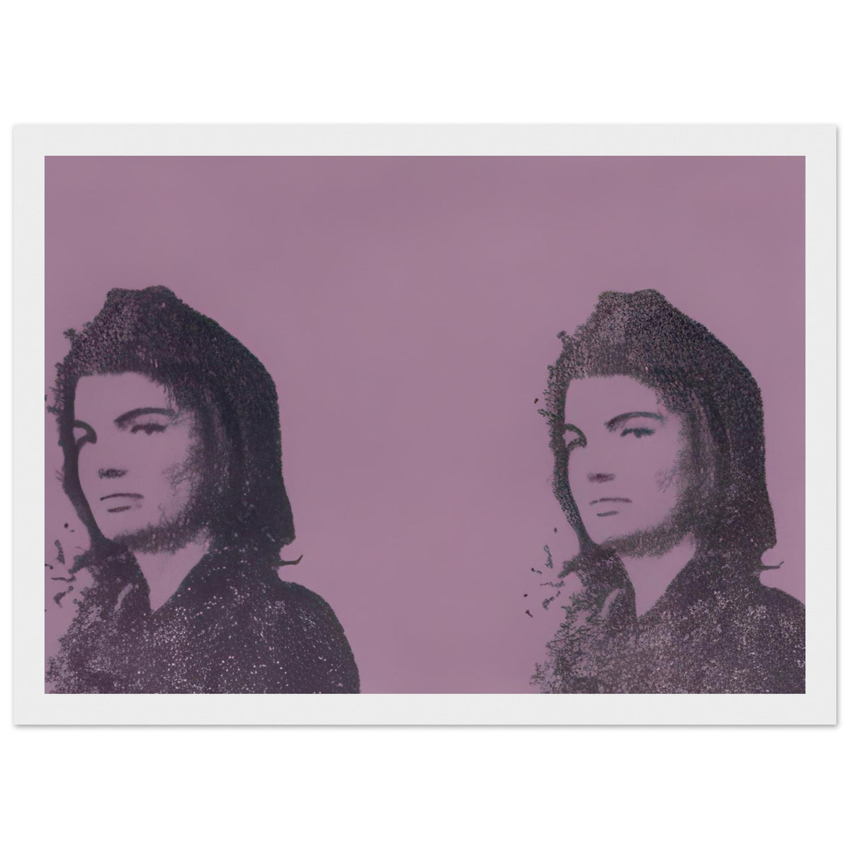 Andy Warhol framed print depicting bold printed shapes and a distinctive graphic composition, a detail that connects the composition to its broader artistic subject, white frame, 21x29.7 cm / 8x12"