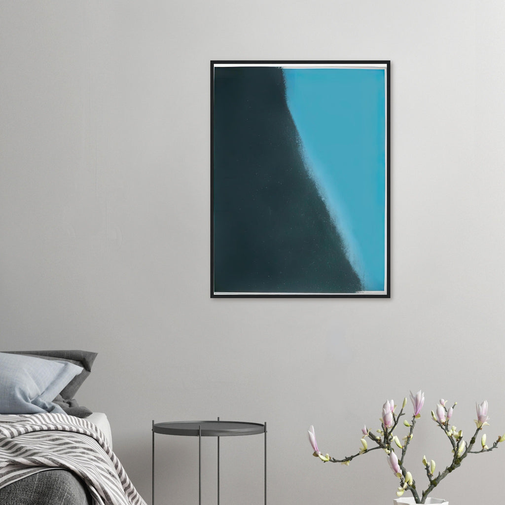 Andy Warhol framed print depicting wide, indistinct shapes sweep across colour fields; Warhol’s Shadows prints developed from a large body of near-abstract paintings shown in 1979