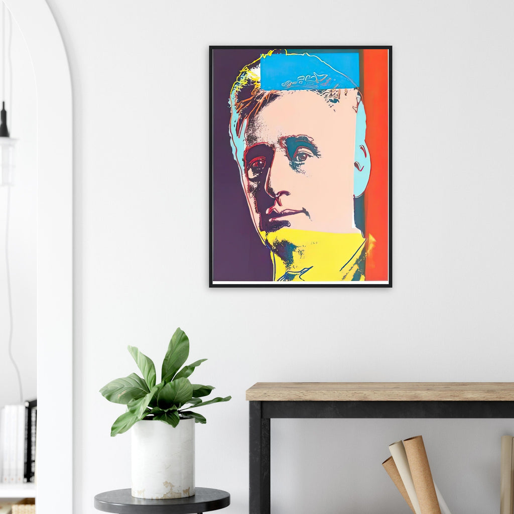 Andy Warhol framed print depicting the sitter is the pioneering American Supreme Court justice; This portrait belongs to Ten Portraits of Jews of the Twentieth Century, in which Warhol brought