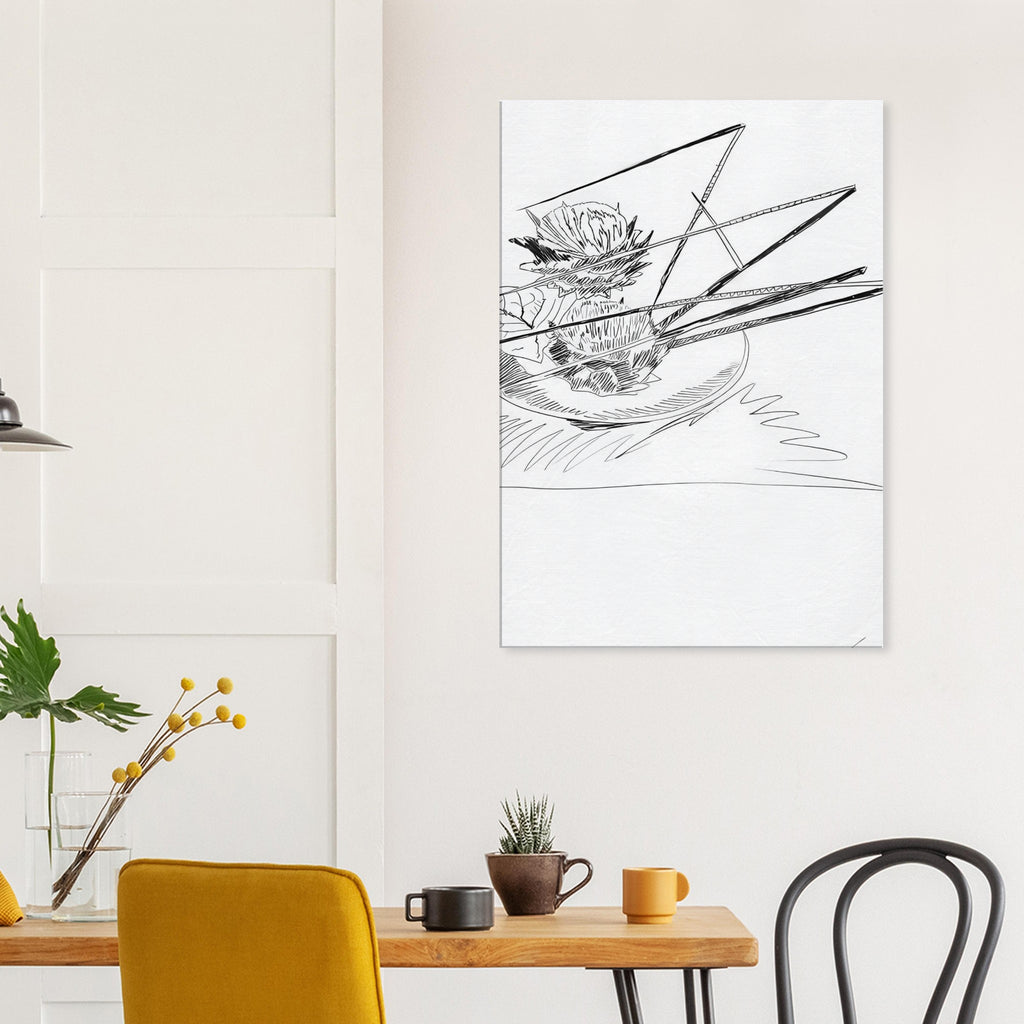 Andy Warhol canvas print depicting the black-and-white treatment emphasizes shapes, texture and the structure of the flowers rather than bright color accents