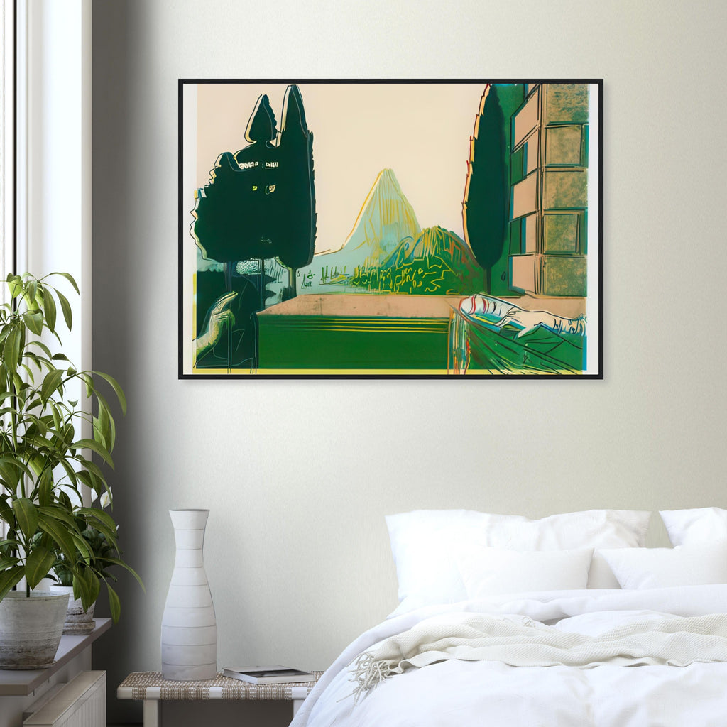 Andy Warhol framed print depicting a carefully chosen detail from the Annunciation scene, a detail that connects the composition to its broader artistic subject