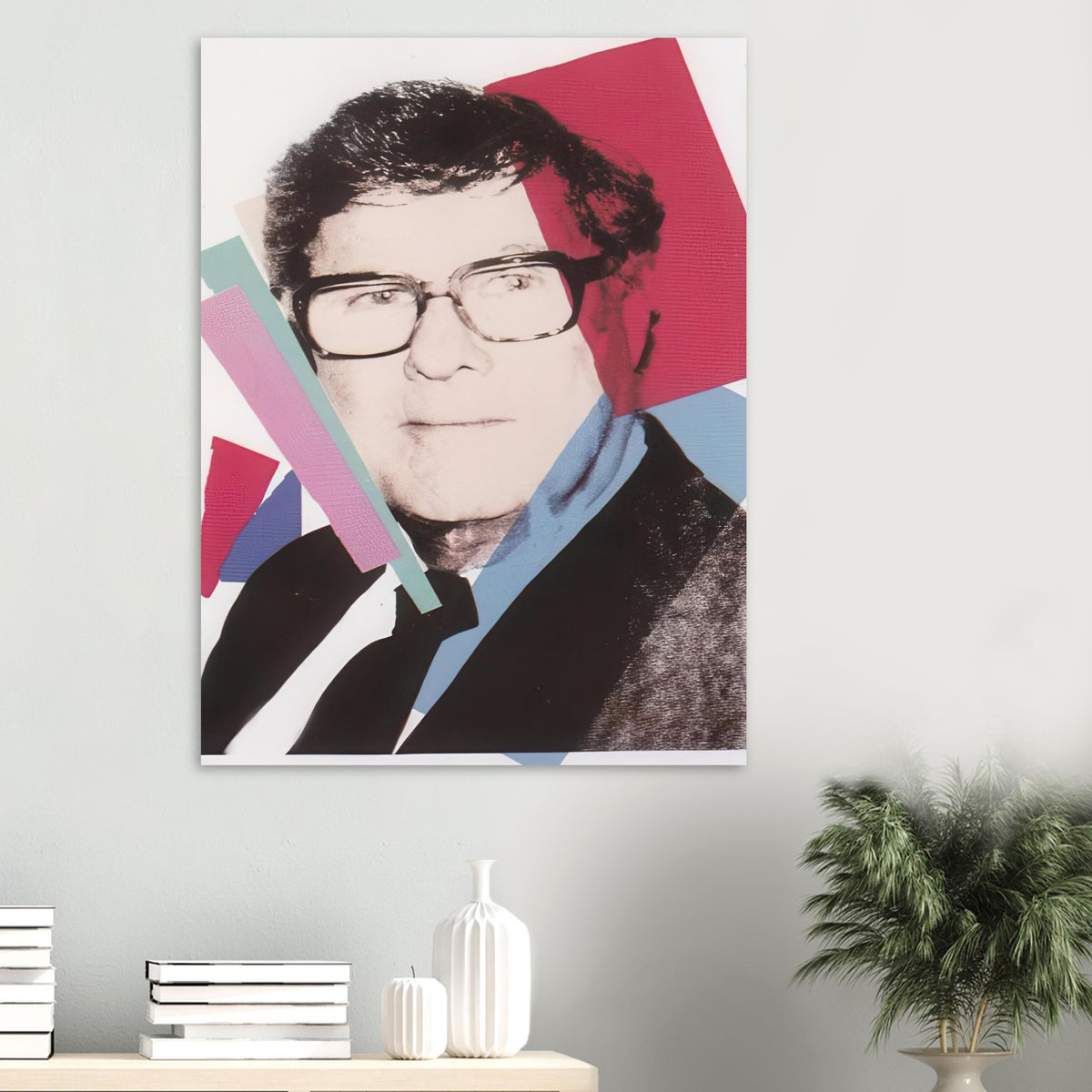 Andy Warhol poster depicting a direct portrait format keeps the focus on individual presence, allowing Warhol’s graphic treatment to elevate the sitter into an instantly readable image