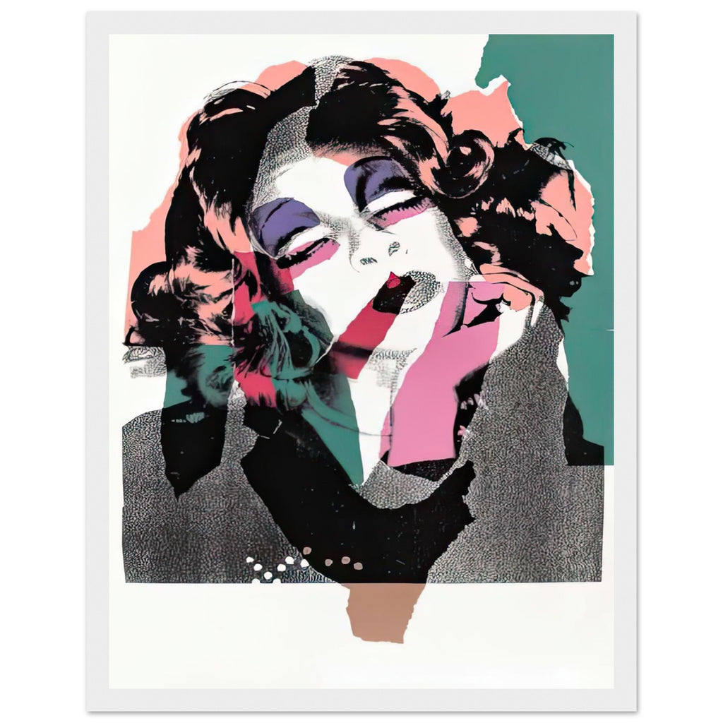 Andy Warhol framed print depicting areas of saturated colour and loose, sometimes deliberately displaced contours interact with the sitter’s photographic likeness; The Ladies and Gentlemen project portrays transgender women and drag performers from New York, including, white frame, 27x35 cm / 11x14″