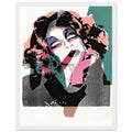 Andy Warhol framed print depicting areas of saturated colour and loose, sometimes deliberately displaced contours interact with the sitter’s photographic likeness; The Ladies and Gentlemen project portrays transgender women and drag performers from New York, including, white frame, 27x35 cm / 11x14″