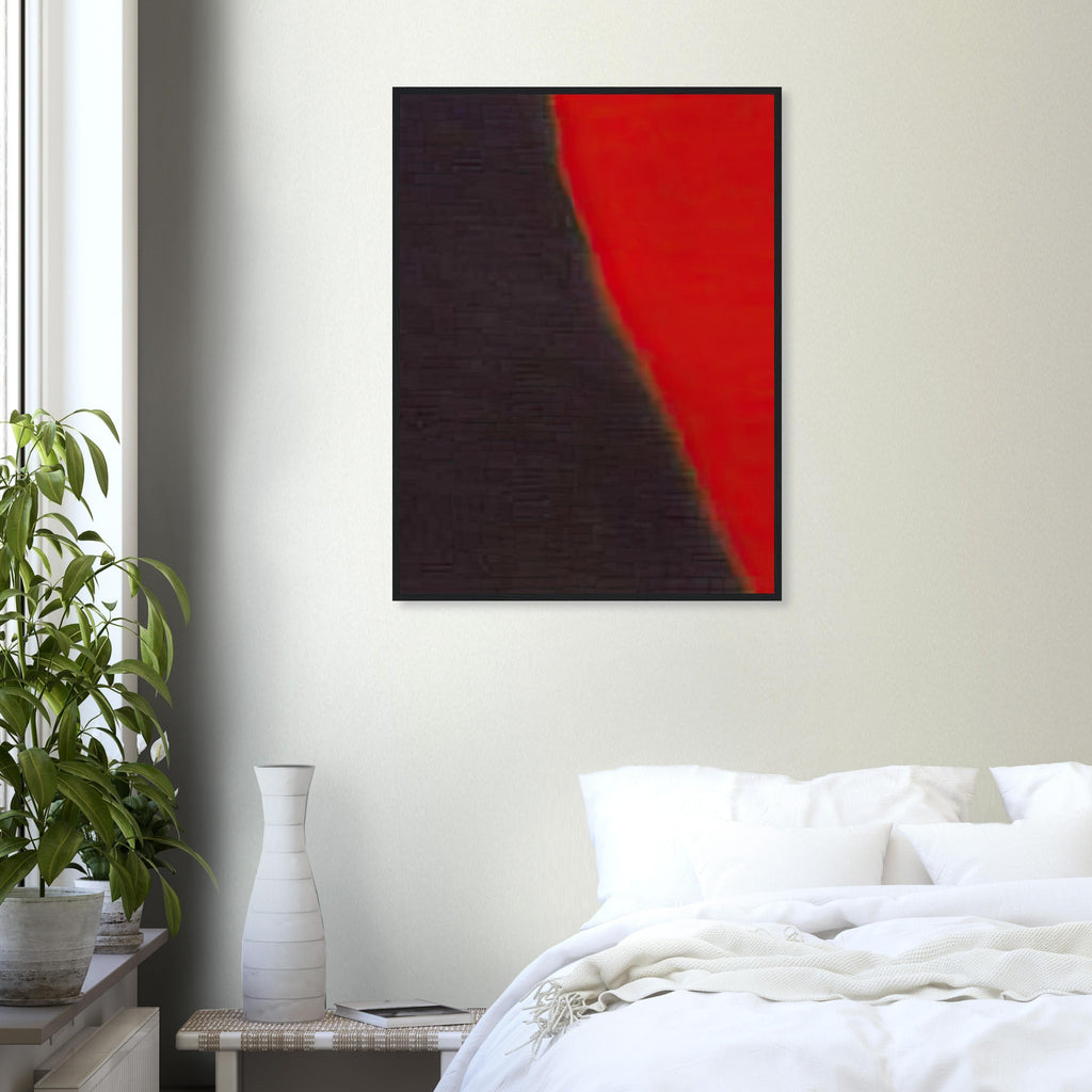 Andy Warhol framed print depicting wide, indistinct shapes sweep across colour fields; Warhol’s Shadows prints developed from a large body of near-abstract paintings shown in 1979