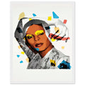 Andy Warhol framed print depicting areas of saturated colour and loose, sometimes deliberately displaced contours interact with the sitter’s photographic likeness; The Ladies and Gentlemen project portrays transgender women and drag performers from New York, including, white frame, 27x35 cm / 11x14″
