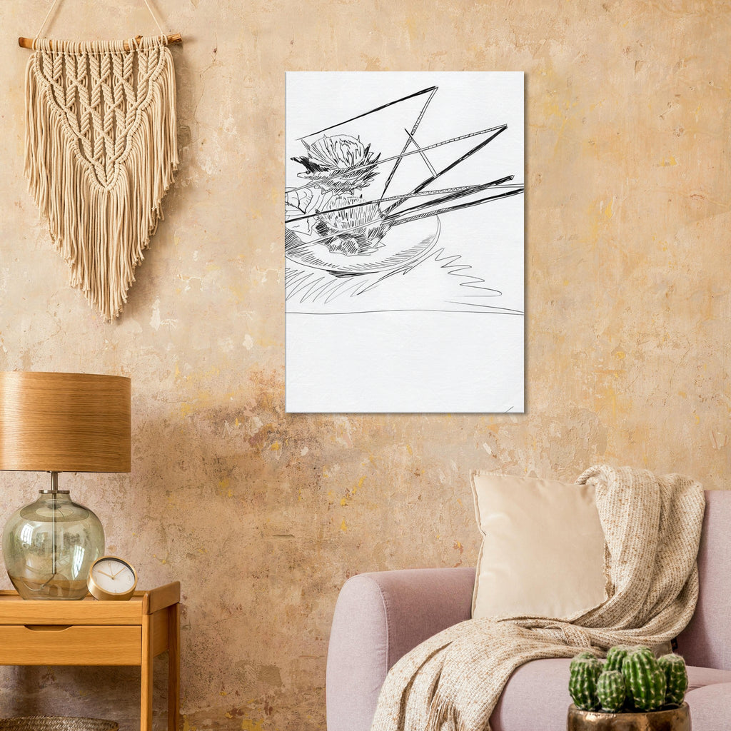 Andy Warhol canvas print depicting the black-and-white treatment emphasizes shapes, texture and the structure of the flowers rather than bright color accents