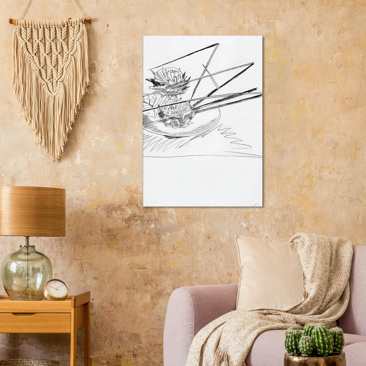 Andy Warhol canvas print depicting the black-and-white treatment emphasizes shapes, texture and the structure of the flowers rather than bright color accents