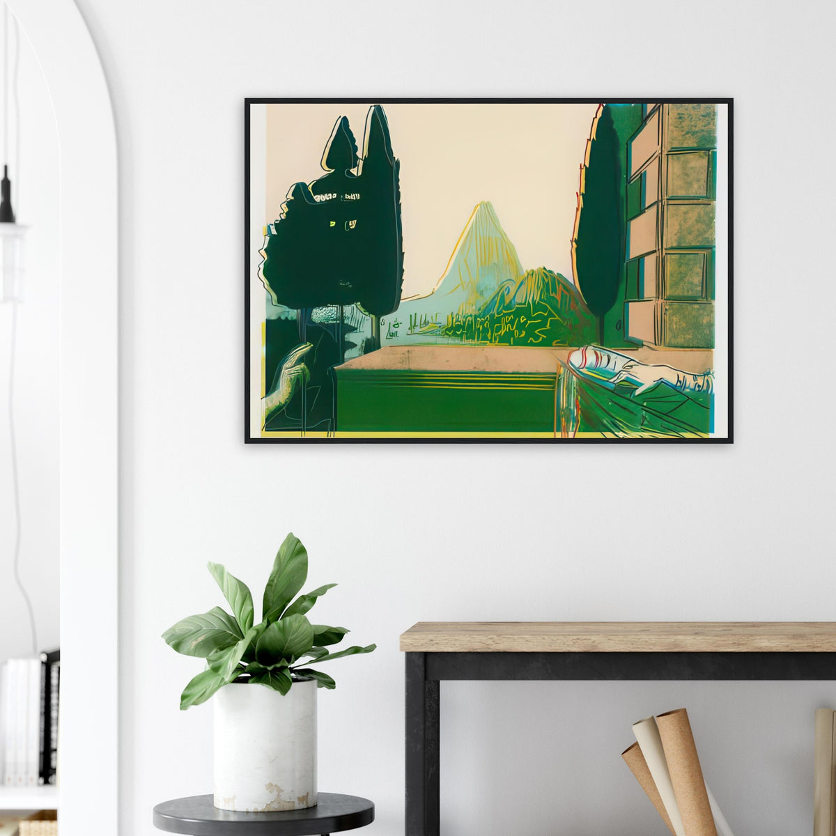 Andy Warhol framed print depicting a carefully chosen detail from the Annunciation scene, a detail that connects the composition to its broader artistic subject