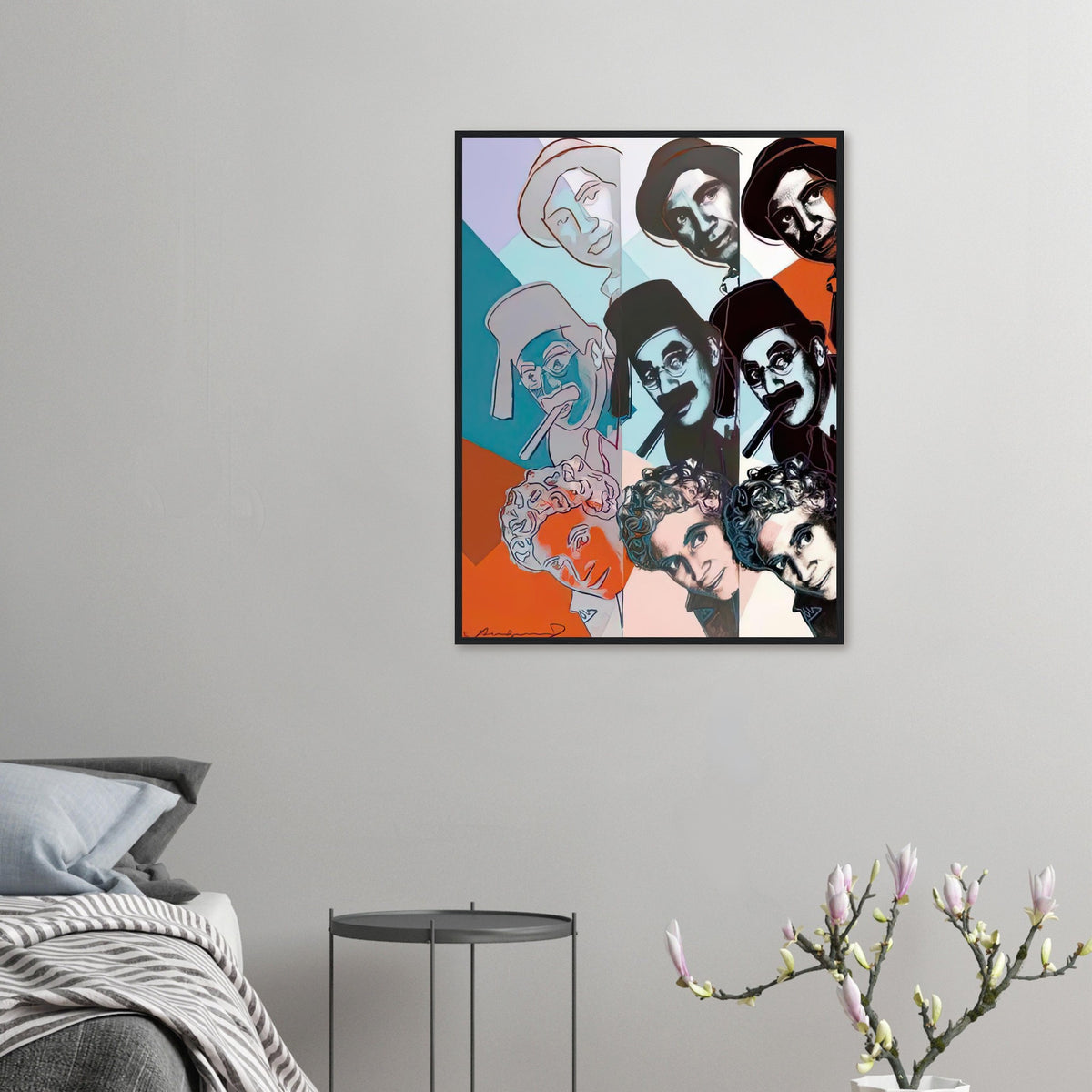 Andy Warhol framed print depicting the sitter is the American comedy performers; This portrait belongs to Ten Portraits of Jews of the Twentieth Century, in which Warhol brought
